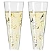 RITZENHOFF Goldnacht Duett 6261001 Champagne Glass 200 ml Set of 2 with Real Gold Made in Germany