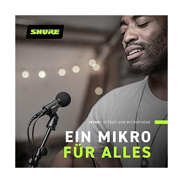 Shure MV88+ Stereo USB -Mikrofon - Kondensatormikrofon zum Streaming und Aufnehmen von Gesang & Instrumenten, Mac… – Bild 7