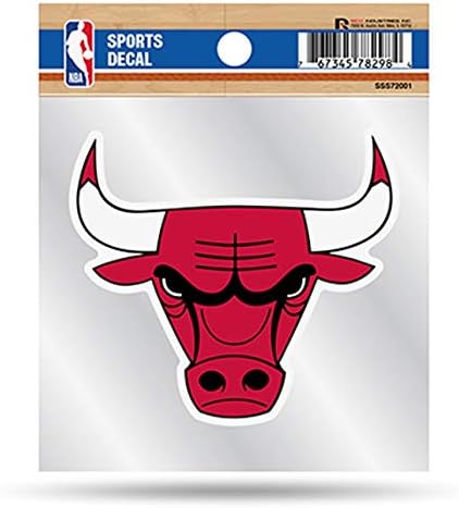 Chicago Bulls Premium 4x4 Decal with Clear Backing Flat Vinyl Auto Home Sticker Basketball image 2