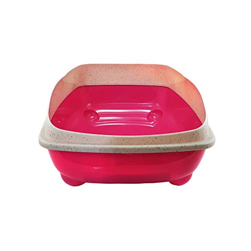 Bandeja sanitária para areia higiênica de gatos com pá coletora - Banheiro sanitário para gato com b