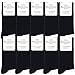 Occulto 100% BAUMWOLLE SOCKEN für HERREN und DAMEN (10-20 PAAR), HERRENSOCKEN DAMENSOCKEN aus BAUMWOLLE ohne Gummidruck 10 Paar | Schwarz 43-46