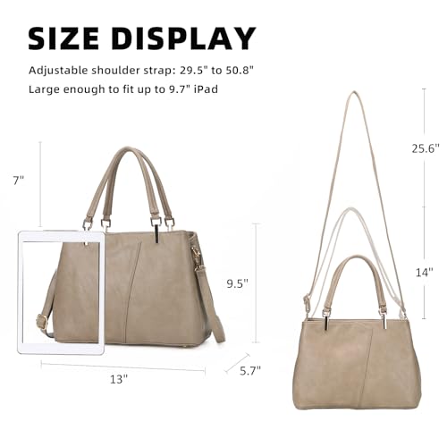 Image of Hobo Bags for Women Large PU Leather Purses and Handbags Shoulder Bags Ladies Crossbody Bags Top Handle Tote Bag