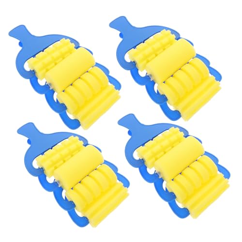 minkissy 12 Piezas Rodillos de Esponja para Pintura Infantil Pinceles Graffiti para Manualidades y Colorear Seguro para Creatividad y Aprendizaje Jardín de Infancia
