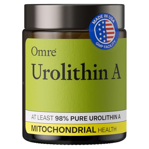 OMRE - Urolithin A 500mg 98% Purity - Support for Healthy Aging and Cellular Renewal - Mitochondrial and Ceullular Energy Support for Longevity - 30 Servings