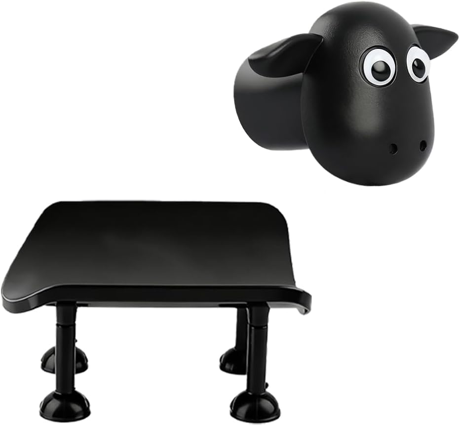 3-Pack Sheep Toilet Paper Holder Stand, Freestanding Plastic Toilet Roll Holder Set for Bathroom Decor Storage, Novelty Countertop Stand & Fun Housewarming Gift (Holds 3 Rolls Total)