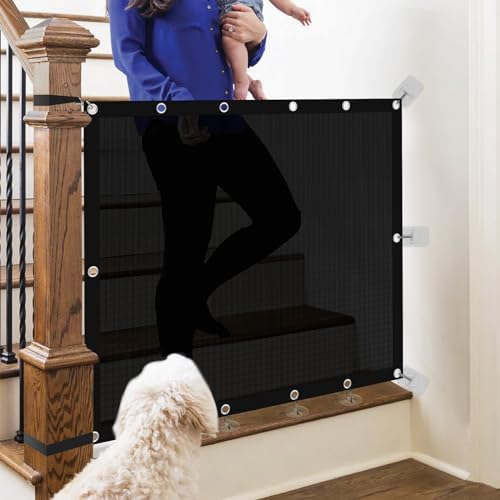 TNELTUEB Baby Gate for Stairs, Portable Mesh Magic Baby Pet