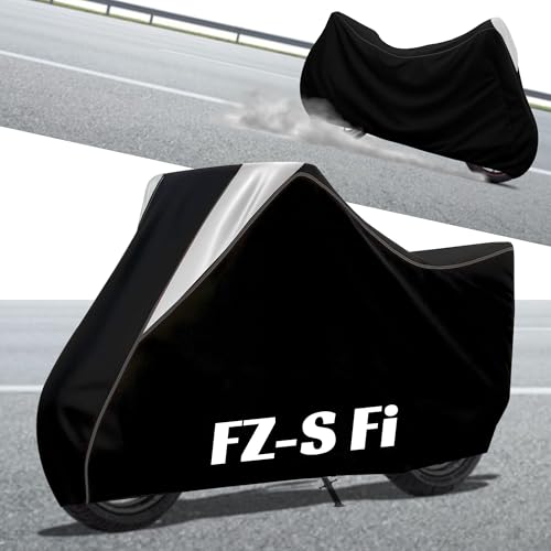 Image of Stylish Water Resistant Bike Body Cover Compatible with FZ-S Fi & All Models | UV Protection, Dustproof, Heat Resistant, Two Wheeler | New All Weather Protection, Dust & Rain