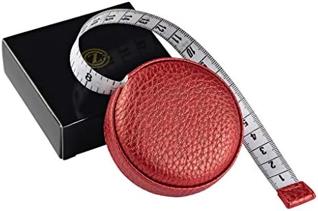 3m/120" Tape Measure Body Measuring Tape for Body Cloth Tape Measure for Sewing Fabric Tailors Medical Measurements Tape Dual Sided Leather Tape Measure Retractable (Red, 1 Pack)