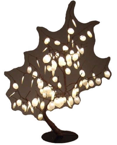 Hi-Line Gift Ltd 37371-96 30-Inch Lighted Silver Dollar Bonsai Tree with 96 Bulbs Floral Lights