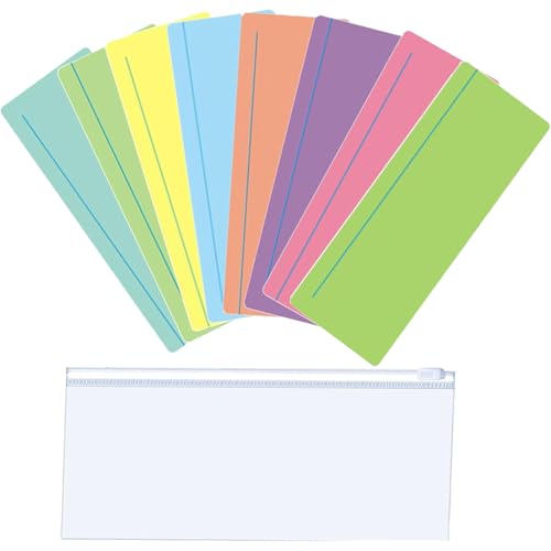 8PCS Dyslexia Overlays, Coloured Reading Overlays and Protective Case – Enhance Reading Comfort and Speed with Tinted Guided Strips – Ideal for Reading Beginner, Dyslexia, ADHD, Reduce Visual Stress