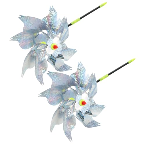 SHINEOFI Mulino a Vento per Uccelli da Giardino 2 Pezzi Girandola Colorata Resistente per Esterni Decorazione da Giardino e Prato Funzione Spaventapasseri per e Matrimoni