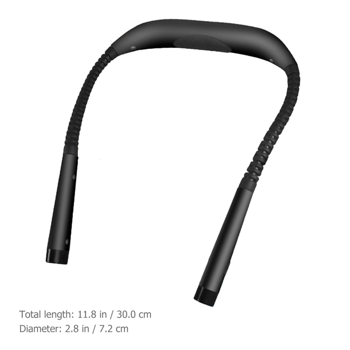 Luce da Lettura al Collo USB Ricaricabile, 4 LED 2835 | Bracci Regolabili, Angolo Fascio 90°, Batteria Integrata 1000mah, Plastico Nero per Viaggio e Campeggio