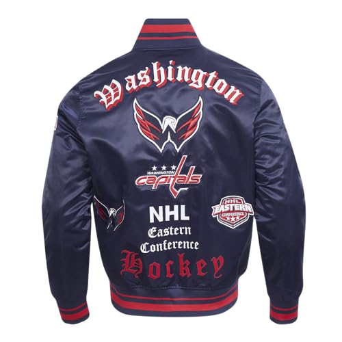 Image of Pro Standard Mens NHL Old English Satin Jacket
