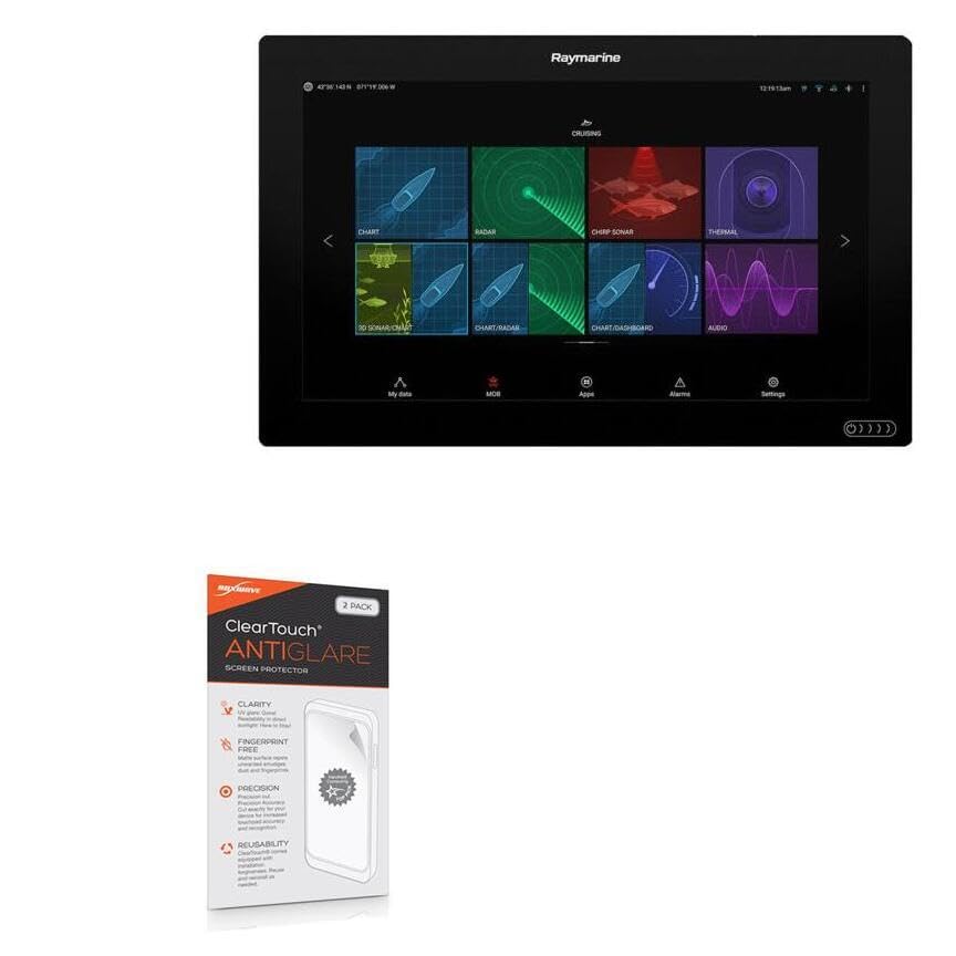 BoxWave Screen Protector Compatible with Raymarine E70399 - ClearTouch Anti-Glare (2-Pack), Anti-Fingerprint Matte Film Skin