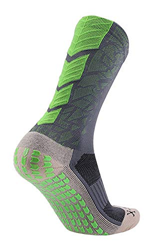 Image of Ulalaza Unisex Anti Slip Sports Thicken Cushion Soccer Socks Non Skid Grippy Traction for Football Basketball Sports