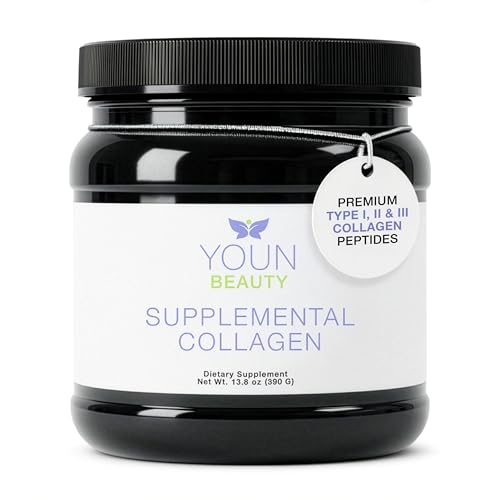 YOUN Beauty Supplemental Collagen Powder by Holistic Plastic Surgeon Dr. Anthony Youn 30 Servings (Unflavored) Fortigel Fortibone & Verisol Multi-Collagen Peptides for Skin Health
