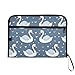 ALAZA Duck Swan Dot Love Expandable Filing Folder Storage Organiser Box Files, 13 Pockets Zip Filing Folders for Home or Office Documents