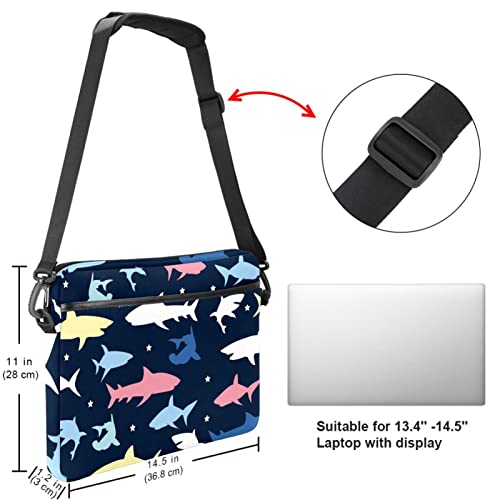 Funda portátil 13 pulgadas con banda de hombro acolchada y compartimento para tableta 5