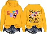 World Tour Hoodie Unisex Guts World Tour Sweatshirt Casual Long Sleeve Pullover Top Small Yellow