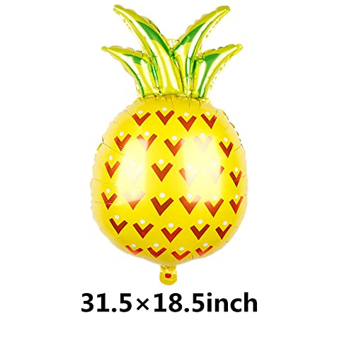 Mllxon Pineapple Balloons Pineapple Foil Mylar Balloons Fruit Balloons For Summer Luau Party Decorations Supplies Baby Shower Pineapple Themed Party Birthday Decoration Supplies 3Pcs #TOP1