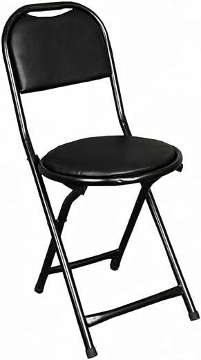 DTR Creation Foldable Metal Chair with Cushion Seat (34H x 20W x 11BW x 15SH Inch) Space Saving Folding Chair for Home, Of...