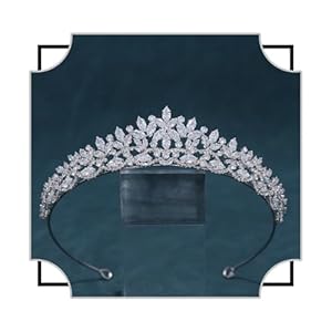 Silver CZ Wedding Tiaras for Brides Floral Princess Crowns for Women Cubic Zirconia Bridal Headband Sweet 16 Crown Birthday Hair Accessories