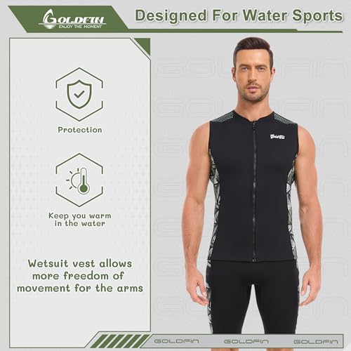 GoldFin Mens Wetsuit Vest 2mm Neoprene Wet Suits Tops miniatura 2