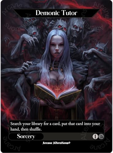 Demonic Tutor - Full Art Altered Art Custom Proxy Cards