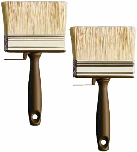 Buystarget 2Pcs Fence Paint Brushes, Block Brush Set, Deckin