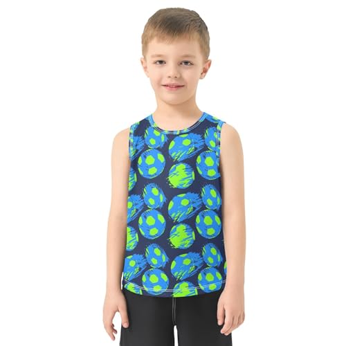 Soccer Ball Boys Tank Tops Toddler Tank Top Shirts Undershirts Quik Dry for Boys,3T2