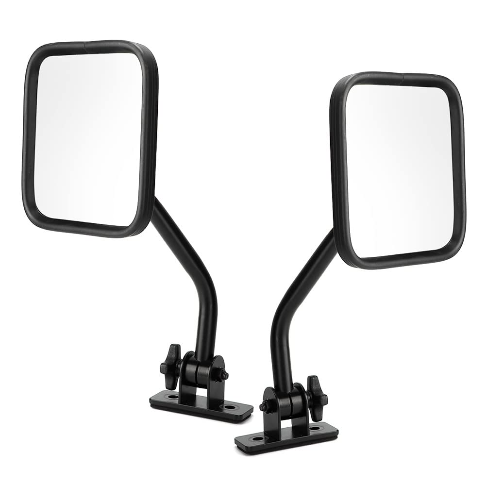 Specchietto Retrovisore Specchio Quadrato Resistente Agli Urti per JK 2007-2017, Specchietti Retrovisori Riflettenti Resistenti Alla Corrosione, Accessorio per Auto per Tutte le Condizioni