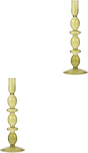 2 piezas de adorno formal titular de inauguración de la casa, soporte de luz de vela de color plateado para el día de la iglesia, candelabros