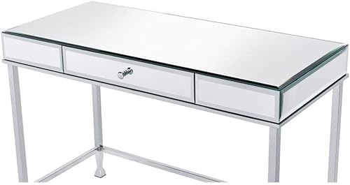 Miniatura 6 de Acme Canine - Escritorio rectangular de madera con espejo y cromado