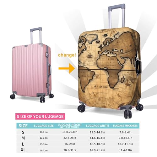 Housse de protection pour valise vintage blanche taille M - 2