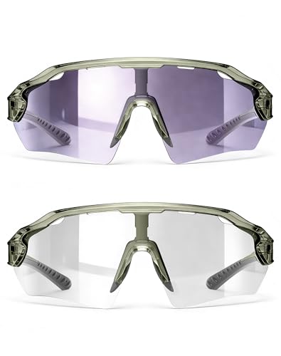 Innerking Photochromic Biking Glasses for Men Women Transition Sports Sunglasses Clear Safety Glasses for Cycling Running