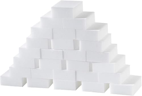 Magic-Sponges - Borrador de limpieza, paquete de 100 almohadillas de espuma de melamina, esponja multifuncional para limpieza del hogar para