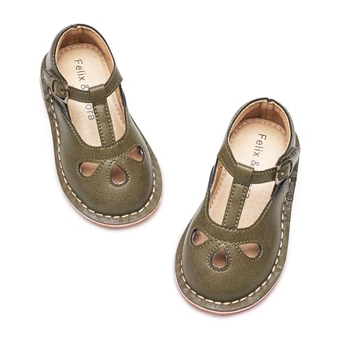 Image of Felix & Flora Toddler Little Girl Princess Dress Shoes-Mary Jane Flats for Girl Party School Shoes