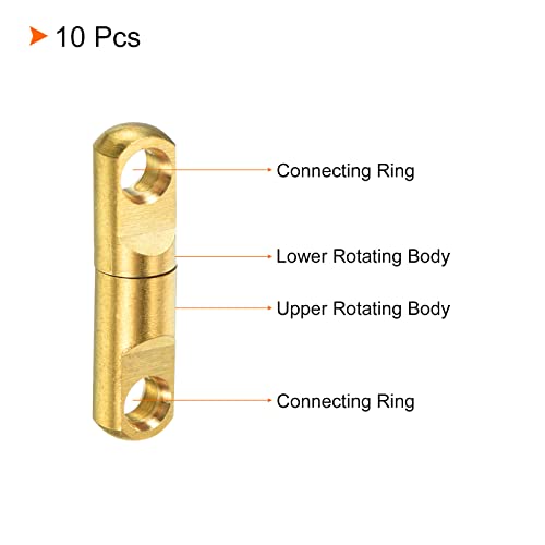 PATIKIL Fishing Heavy Swivel, 10Pcs 308lb Copper Bearing Wind on Terminal Tackle for Big Game Fishing Golden - Image 3