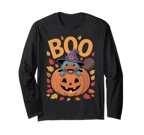 カモノハシ コスチューム カボチャ ハロウィン カモノハシ 長袖Tシャツ