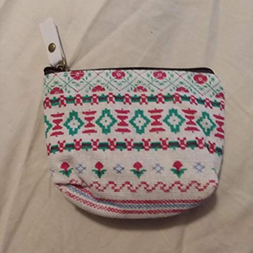 Polytree Printed Canvas Change Coin Purse Holder Zip Mini Wallet - 2 #TOP3
