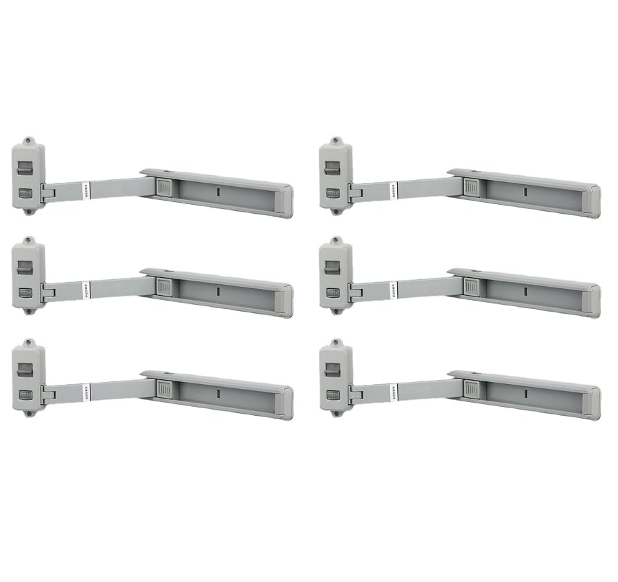 Luminexia Cerradura de Ventana Segura para niños,Tope de Ventana,Bloqueo de Seguridad Ventana,Fácil de Instalar,Cerraduras de Restricción de Ventana,Limitador de Robo de Ventana,Gris