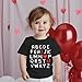 GLIGLITTR Toddler Valentine 's Day Shirt ABC I Love U Baby Boy Girl Tshirt Love Heart V-Day Outfit Kids Short Sleeve Tee Tops(Black,4-5T)