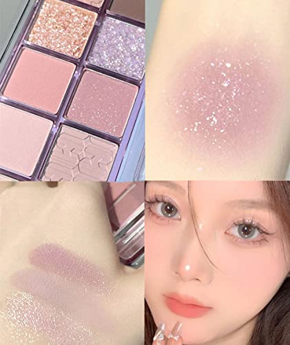 Go Ho 10 Colors Eyeshadow Palette,Matte&Glitter Eyeshadow Makeup,High Pigmented Shades,Naturing-Looking, High Pigment Waterproof Cool Eye Eyeshadow Palette,14 Midsummer Dream #TOP3