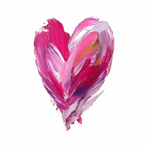 Poster cœur rose CUDAOO cadeau idéal Saint-Valentin pour décoration murale