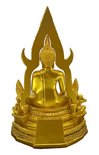 Estatua Buda Chinnaraj dorada 12" para decoración miniatura 4