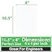 Graph Paper, Loose Leaf Graph Paper, 4 x 4 Squares Per Inch Quad Ruled Graph Paper, 10.5” x 8” Graphing Paper, 56 gsm, 150 Per Pack, 450 Sheets (3 Pack)
