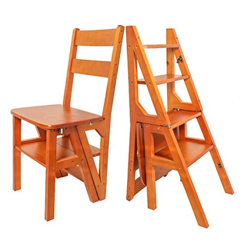 ZHZ-DT Convertible Ladder Chair Wood Ladder Stool Multifunction Steps Stool