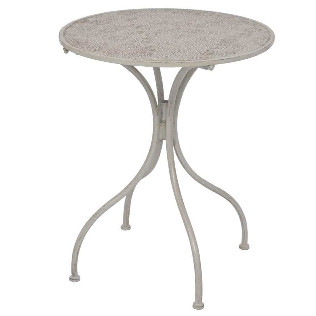 Home Garden, set da 3 pezzi da bistrot grigio acciaio