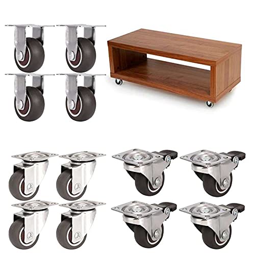 4Pcs Tpr Mute 360 Degree Rotating Universal Caster Wheel Replacement For Home Chair Furniture Duo Er (Color : Rigid Caster) #TOP1