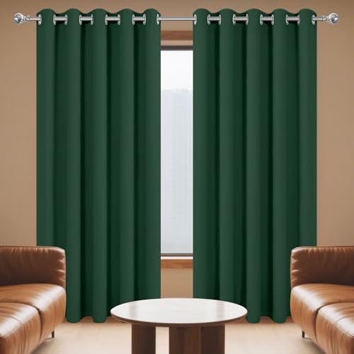 Rideau Salon - Rideau Occultant Thermique 180 x 240 cm Isolant Anti Froid Chaleur, Satiné Occultant Rideaux Opaques Design Moderne à Oeillets pour Chambre...